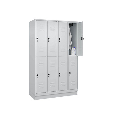 Spind Classic PLUS lichtgrau 080320-40 S10009, 8 Schließfächer 120,0 x 50,0 x 195,0 cm